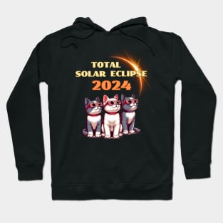 Solar Eclipse 2024 Cat Wearing Solar Eclipse Hoodie